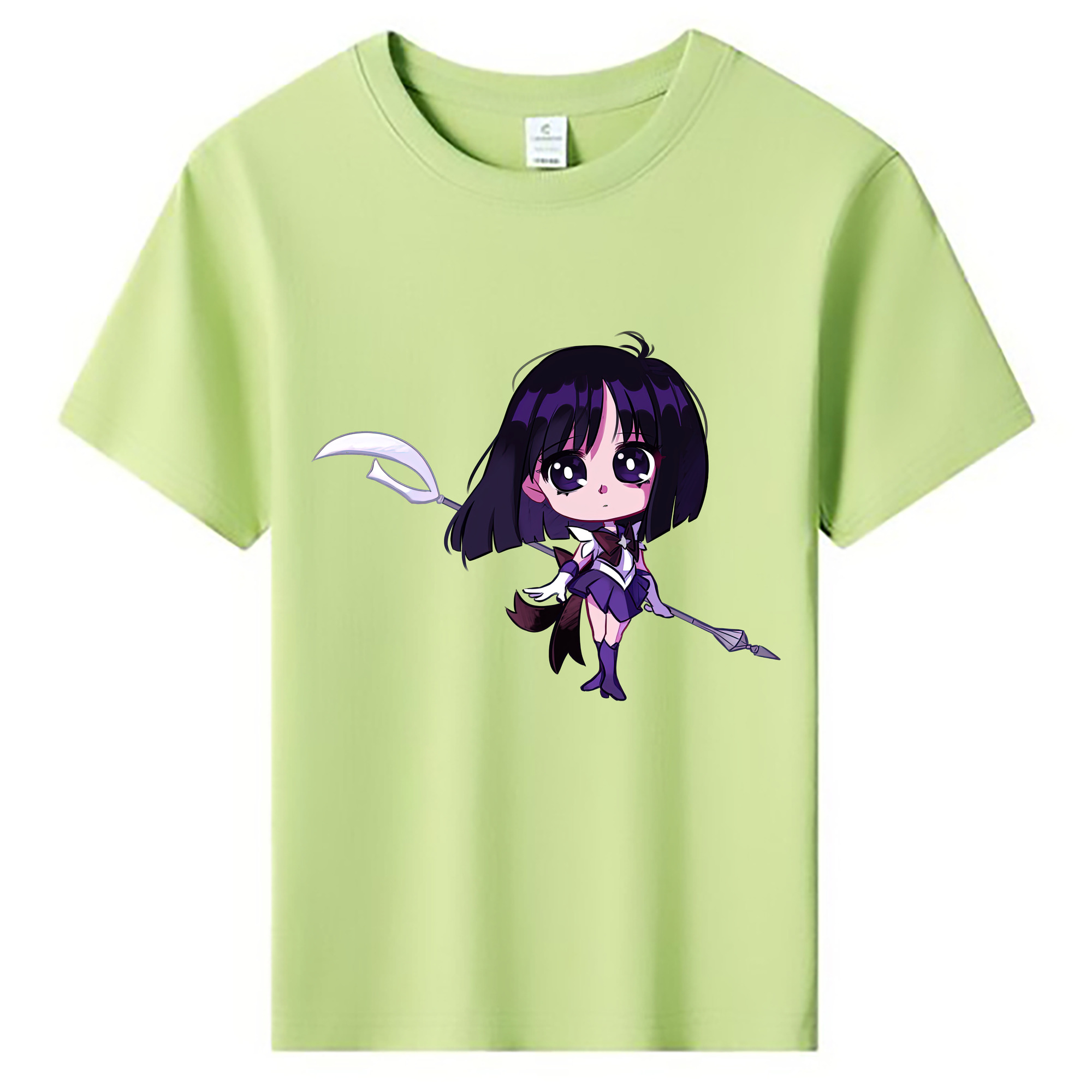（画像用） 美少女戦士セーラームーン 土萠ほたる Sailor Moon Tomoe Hotaru （セーラーサターン；Sailor Saturn） 綿100％キッズTシャツ（フロントプリント）